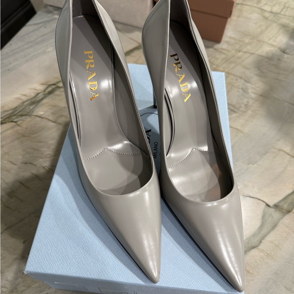 Prada Women's Gray Heels